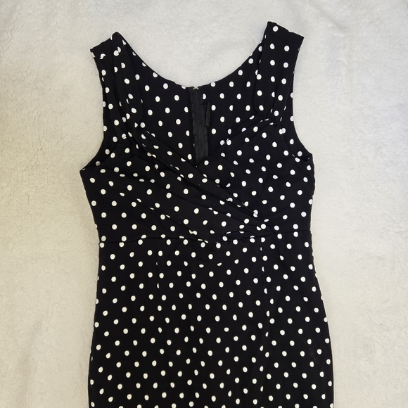 Steady Polka Dot Diva Wiggle Dress Black & White 3X - Picture 4 of 6